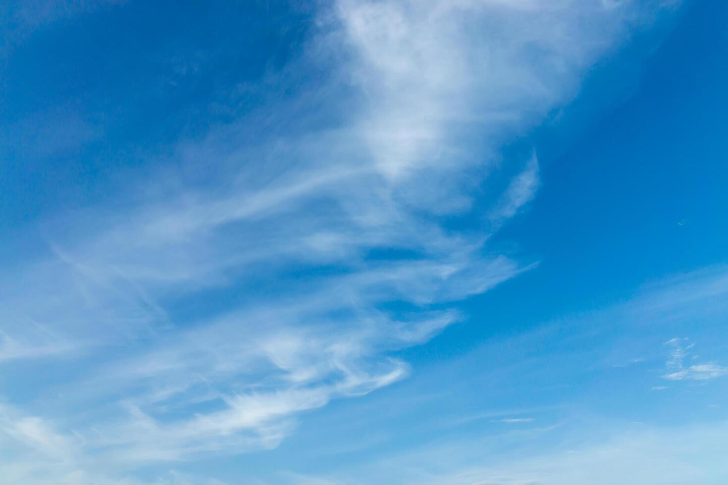 Blue sky with white cloud photo