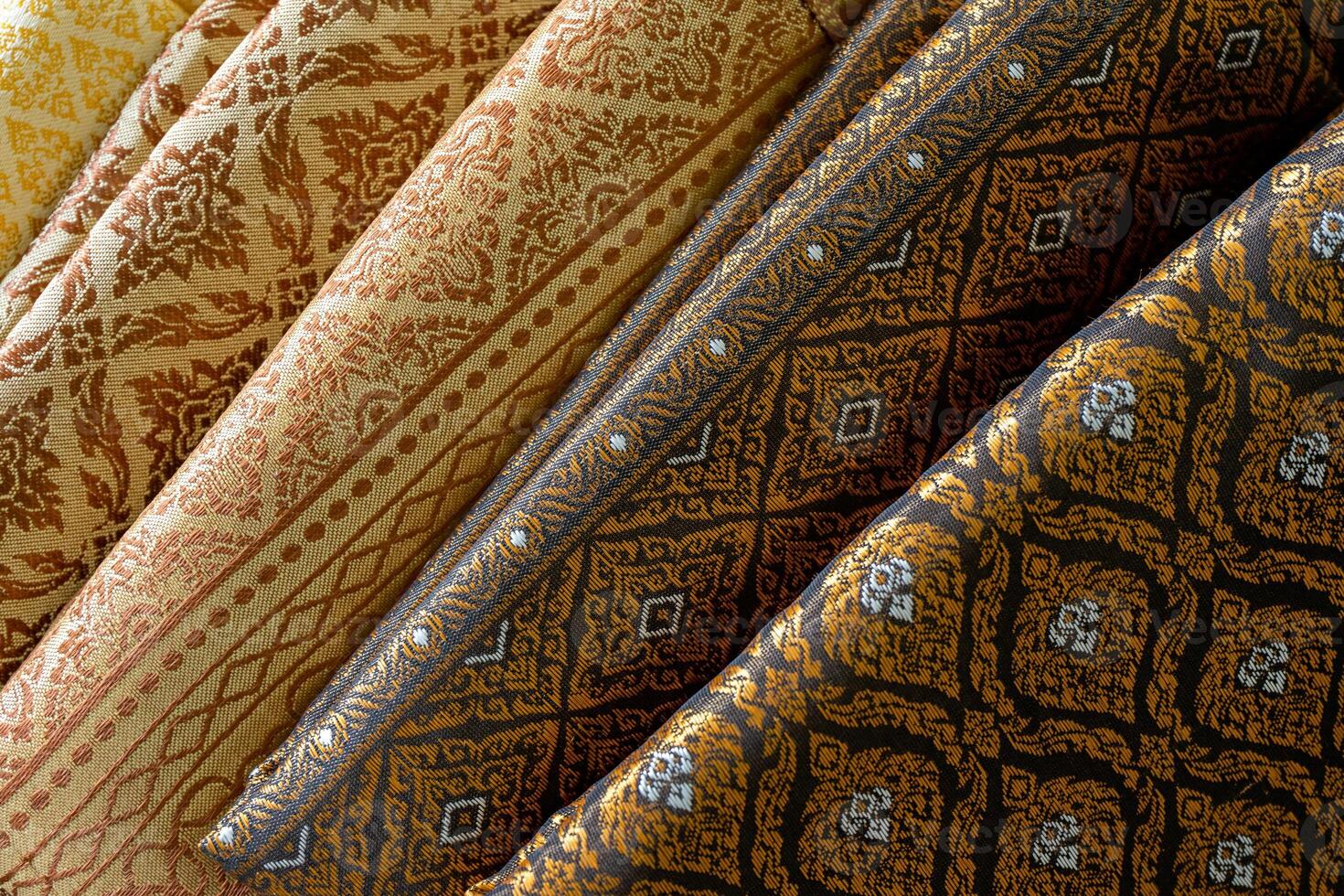 Thai woven fabrics. photo