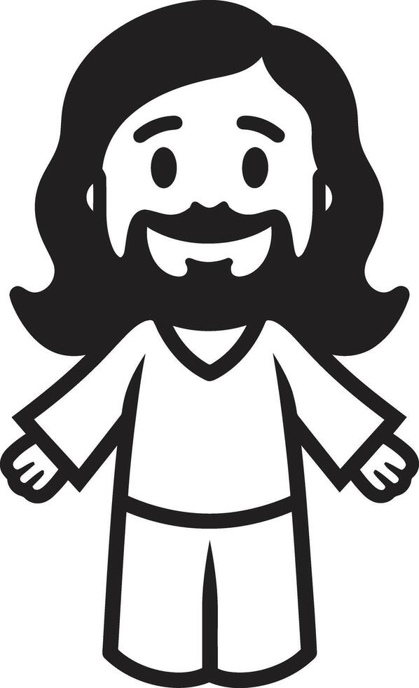 Divine Compassion Cute Black Jesus Heavenly Shepherd Black Jesus vector