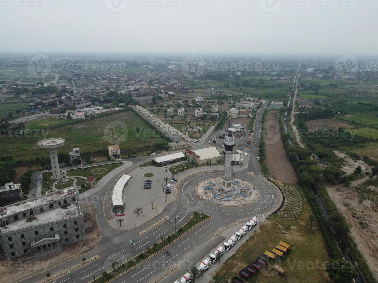 Beautiful residential areas in Lahore with drone on November 18, 2023 photo