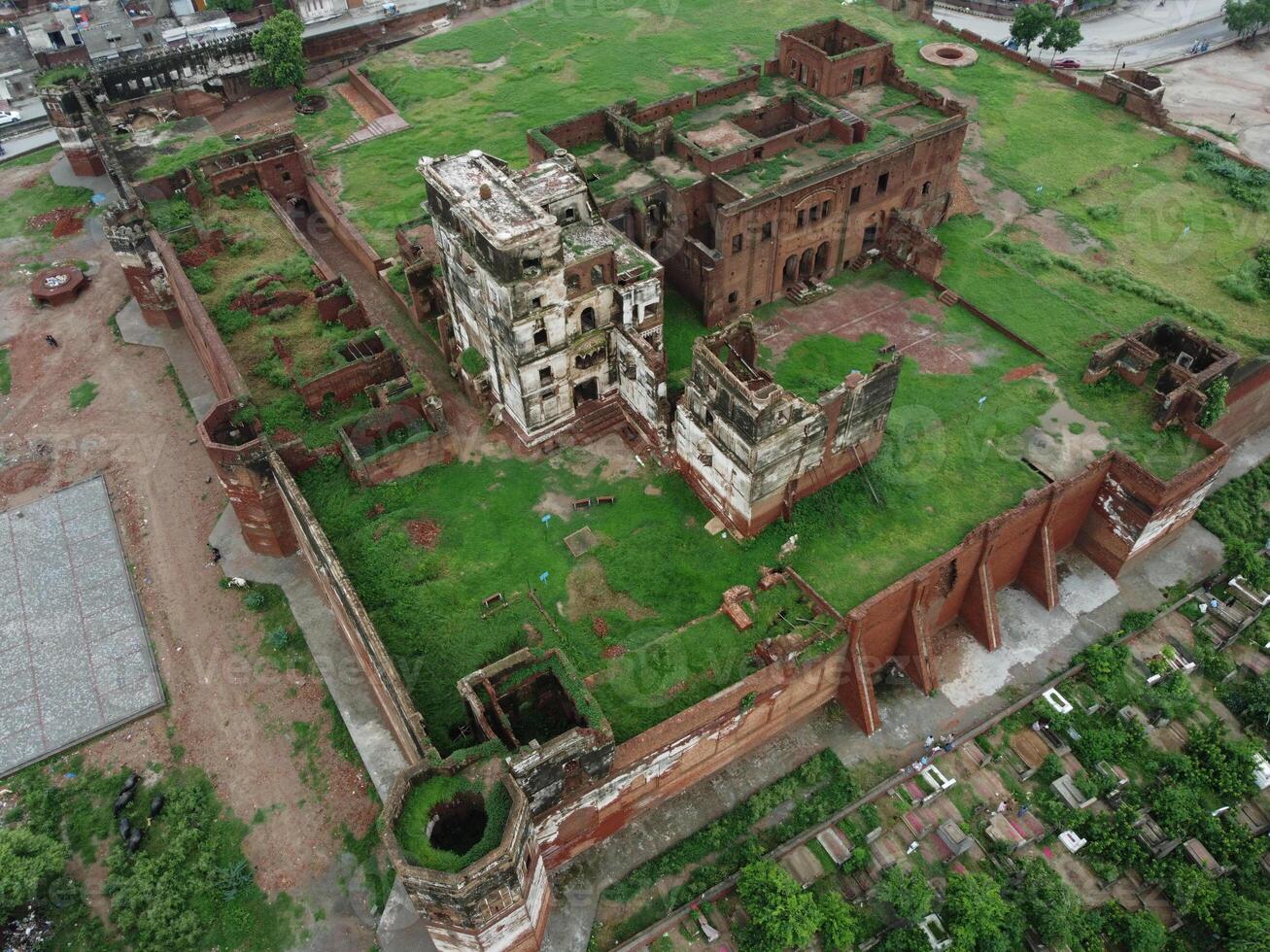 Top view of Historical Shahi Qila in Sheikhupura on Jul 22, 2023 photo