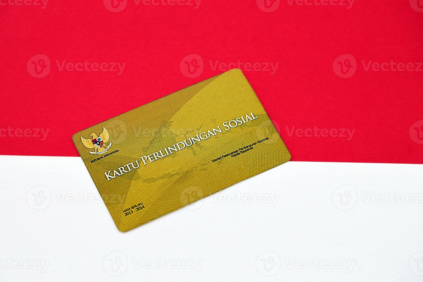 Indonesian golden social security card originally called Kartu perlindungan sosial photo
