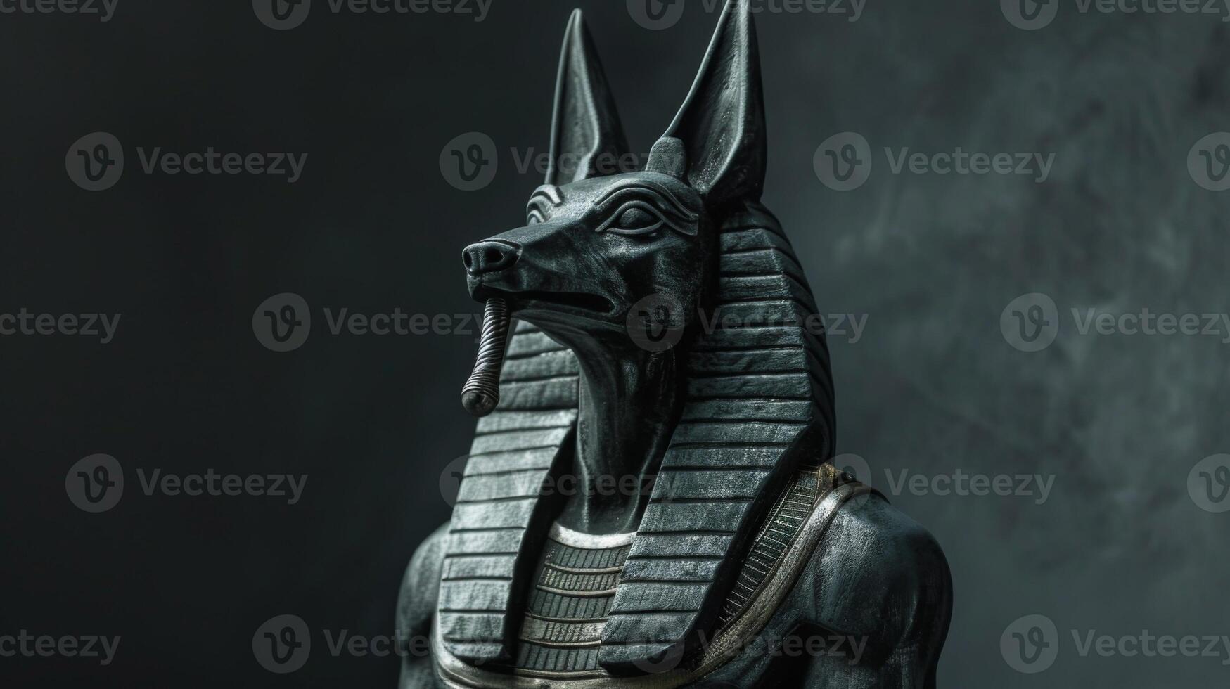 Anubis Egyptian mythology statue depicts ancient deity of the underworld photo