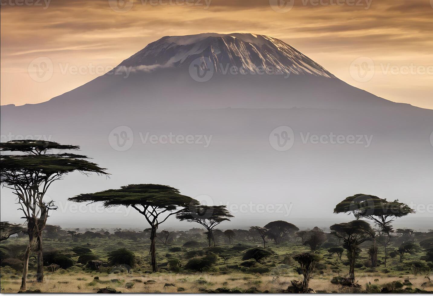 A view of Mount Kilimanjaro in Africa photo