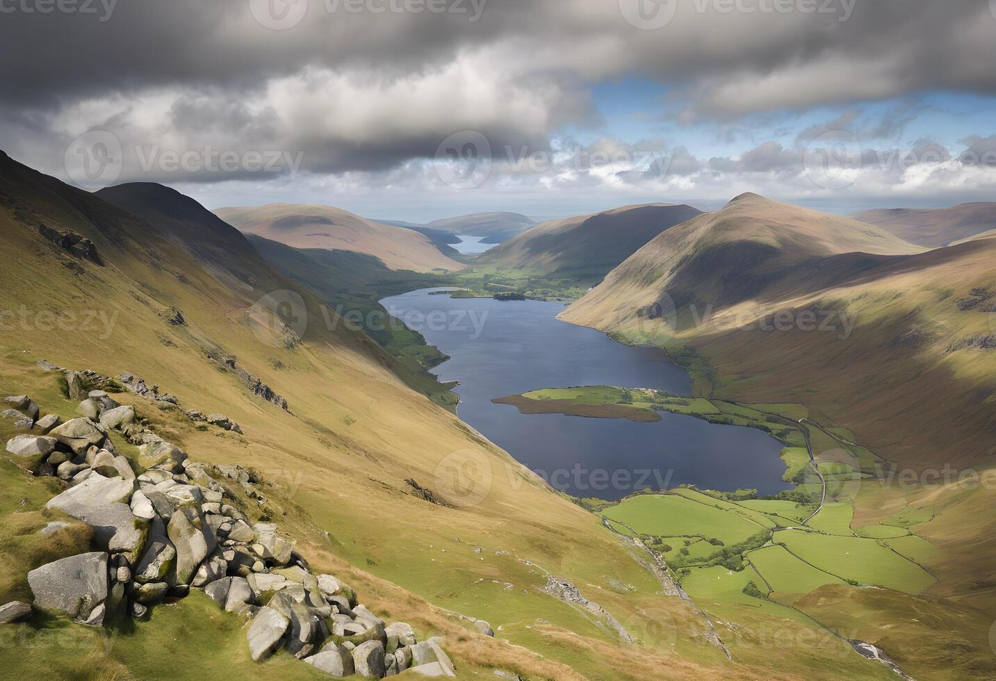 A view of Wast Water in the Lake District photo