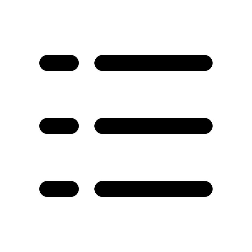 List icon for uiux, web, app, infographic, etc vector