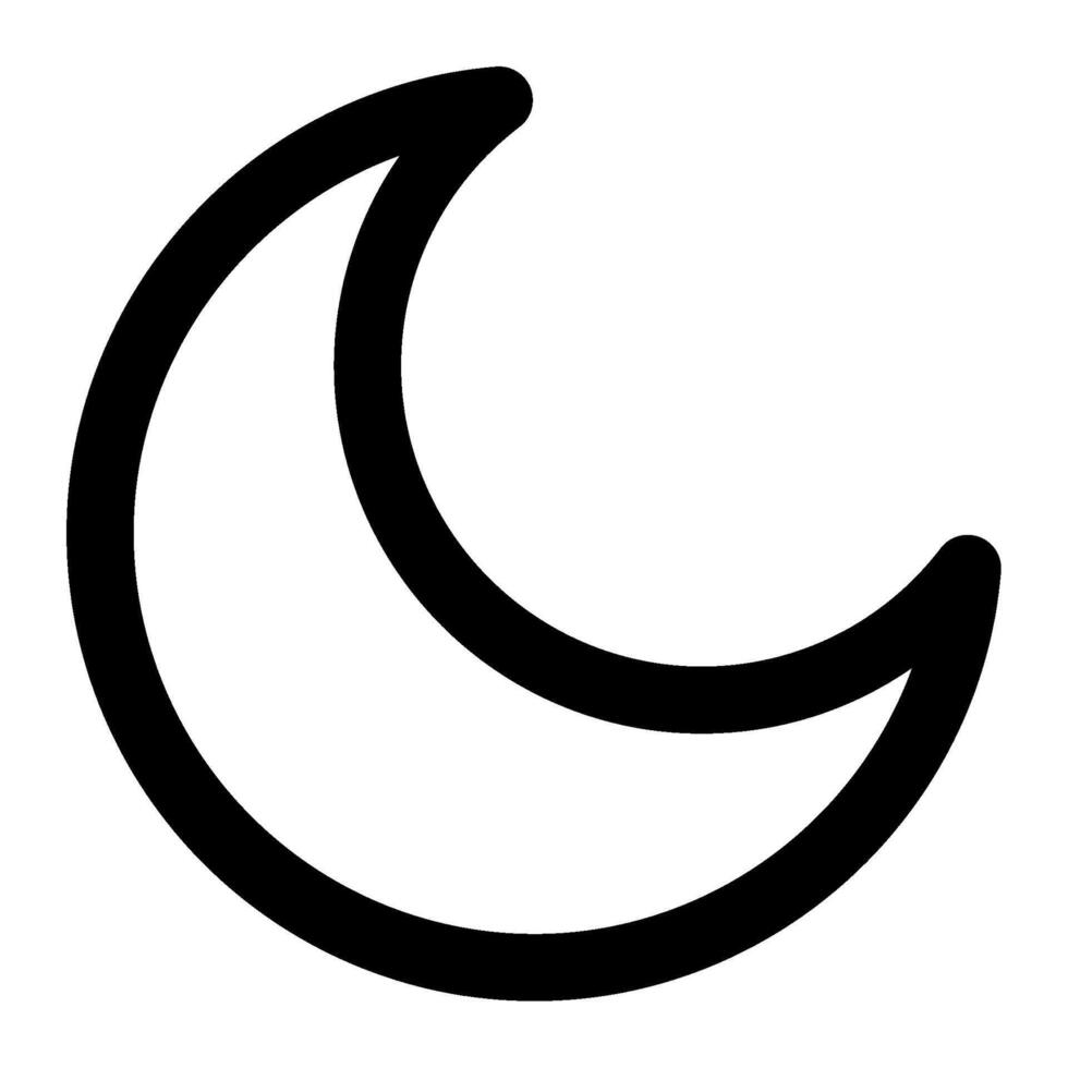 Moon icon for uiux, web, app, infographic, etc vector