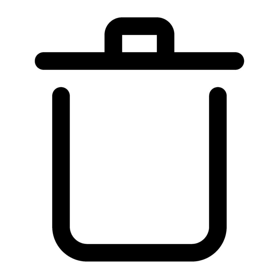 Trash icon for uiux, web, app, infographic, etc vector