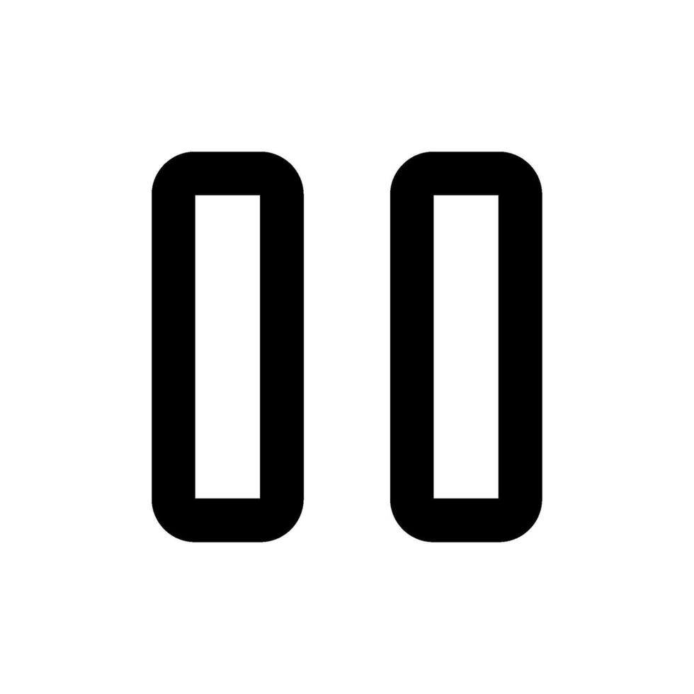 Pause icon for uiux, web, app, infographic, etc vector