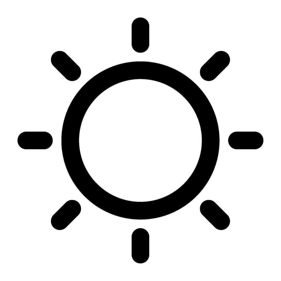 Sun icon for uiux, web, app, infographic, etc vector