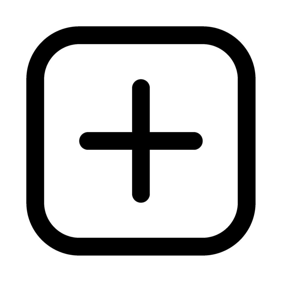 Plus icon for uiux, web, app, infographic, etc vector