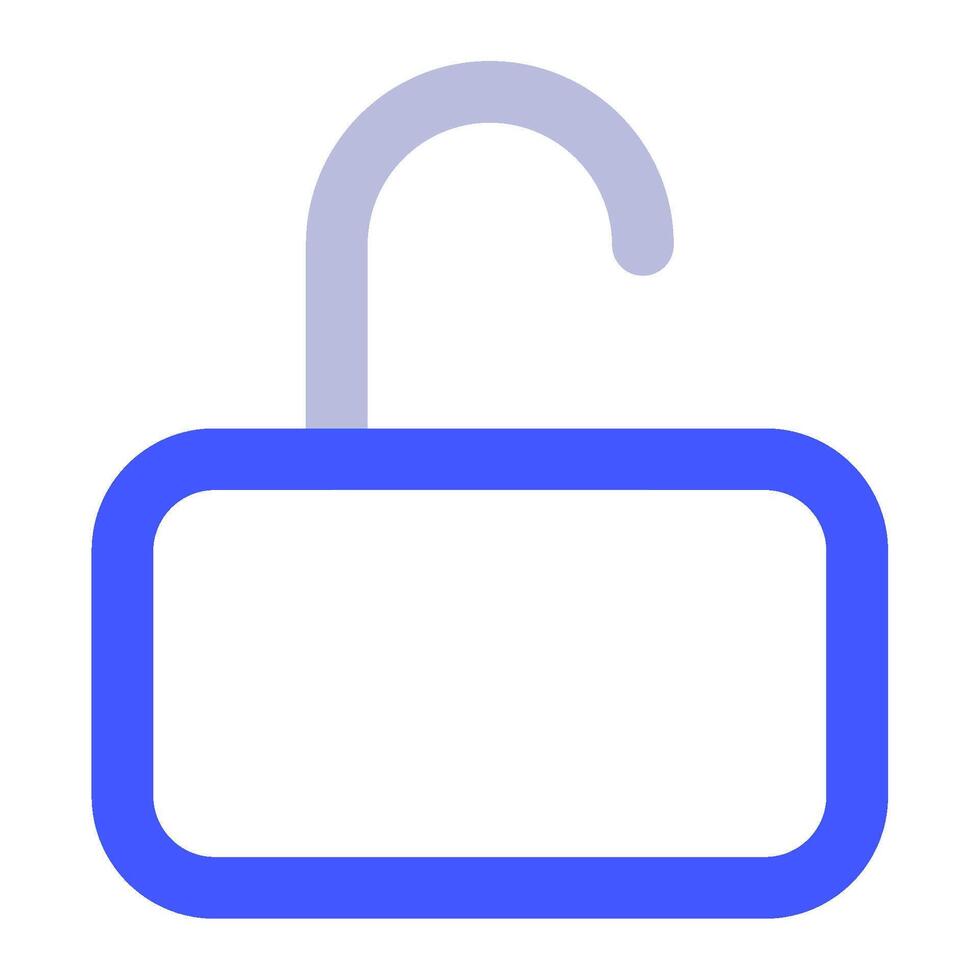 Unlock icon for uiux, web, app, infographic, etc vector