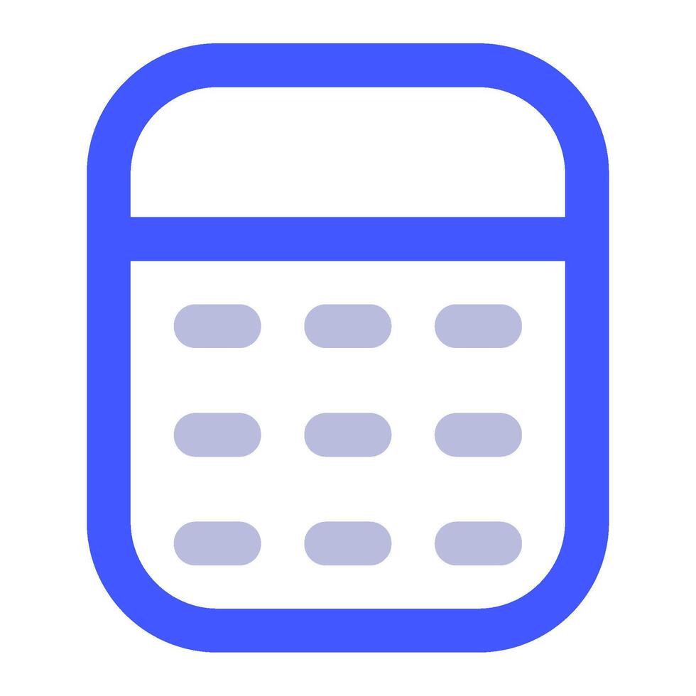 Calculator icon for uiux, web, app, infographic, etc vector