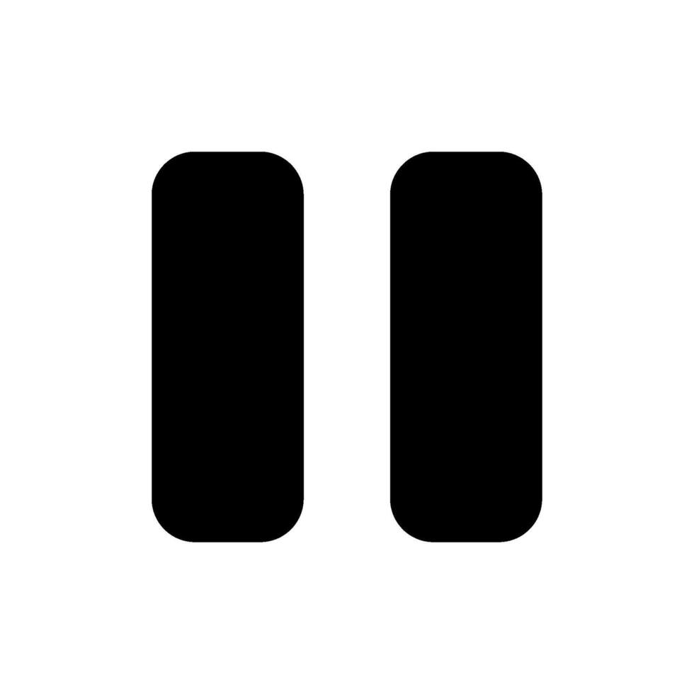 Pause icon for uiux, web, app, infographic, etc vector