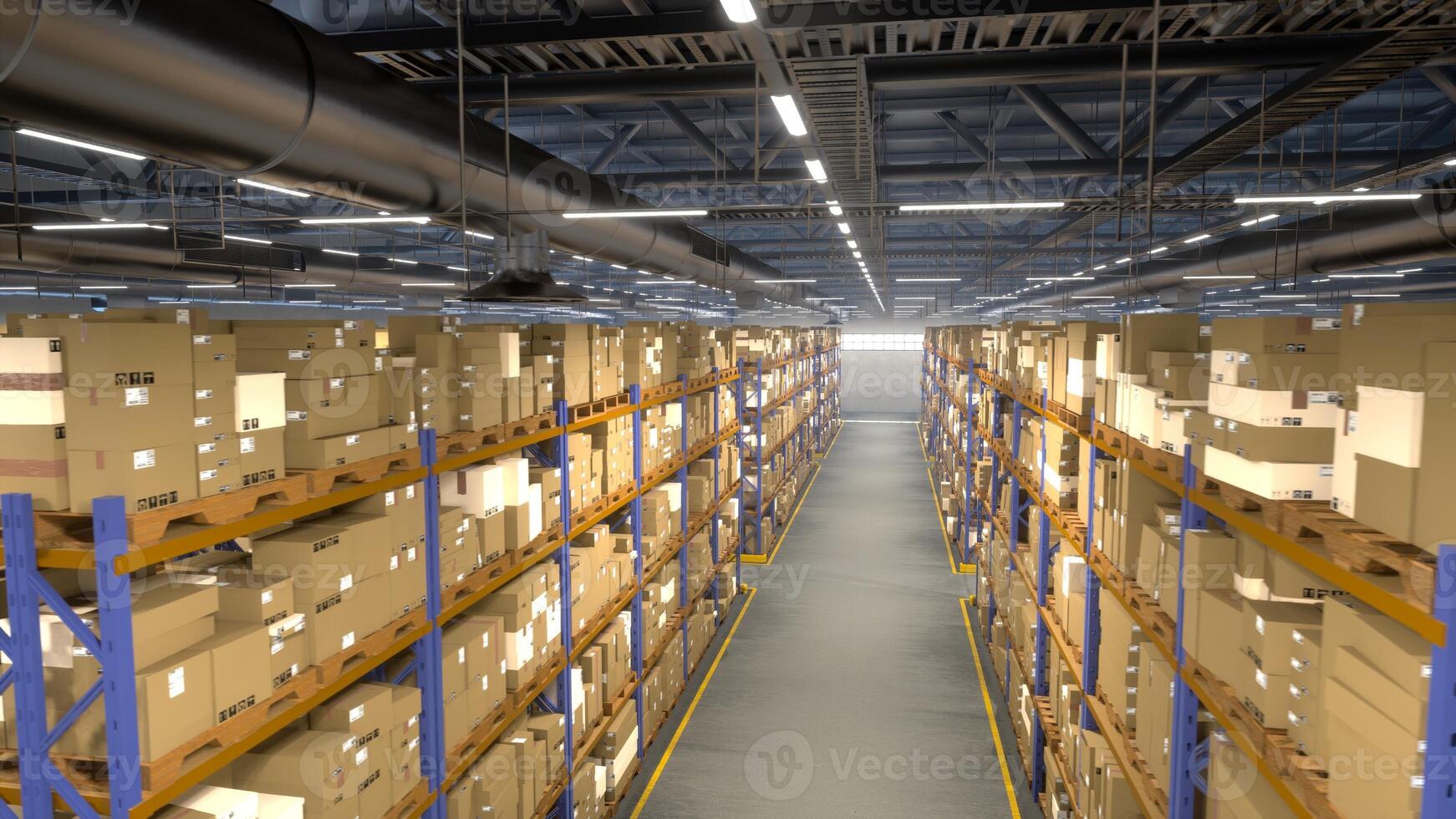 Arranging order deliveries using invoice identification codes, logistical distribution center handles goods and retail consumables. Depot work in commercial sector photo