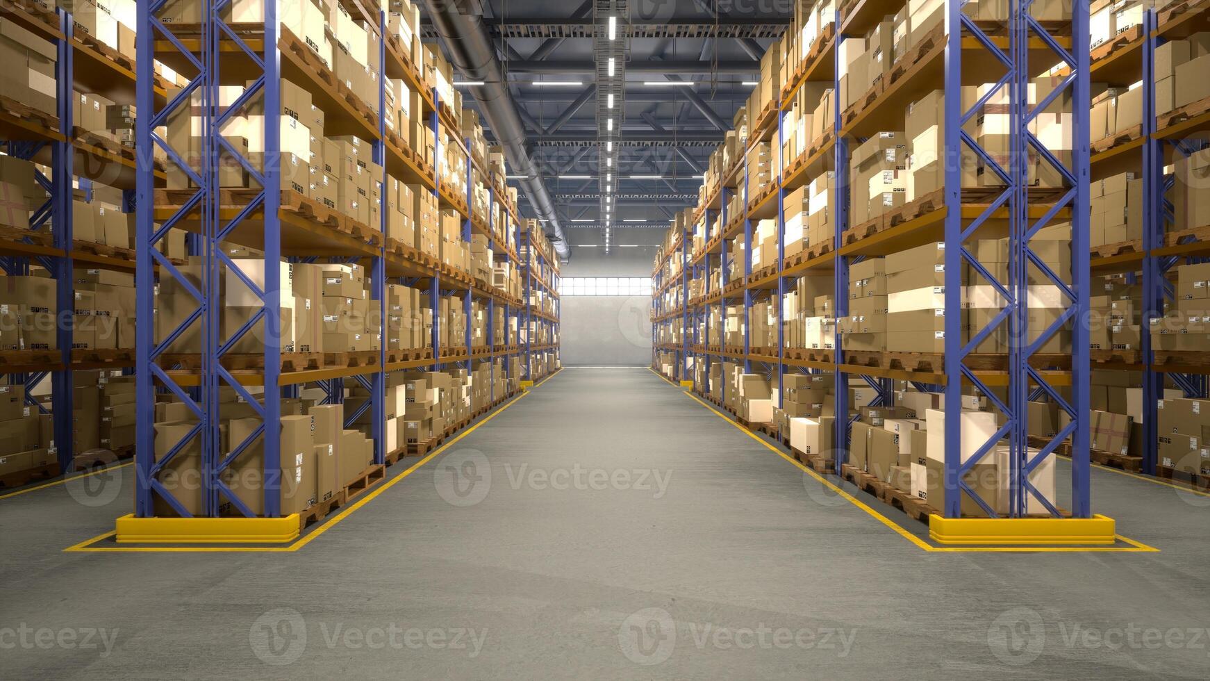 Processing storehouse stocks boxes with order receipts and details, serves as administrative center for commerce industry. Products have billing statement tracking numbers. photo