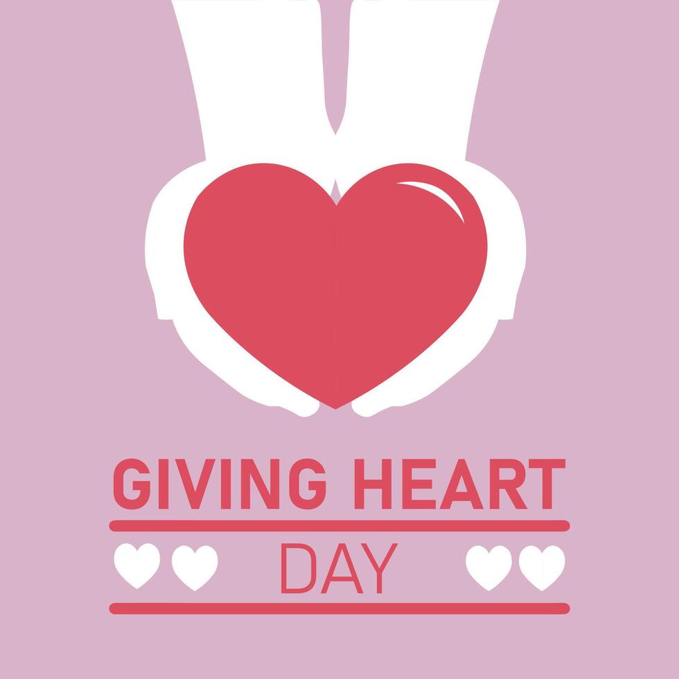 GIVING HEART DAY vector