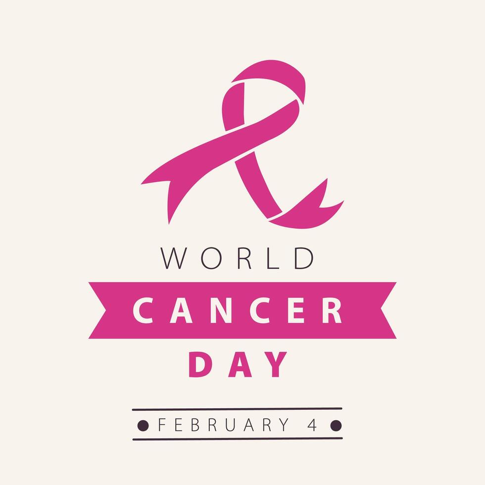 dia mundial del cancer vector