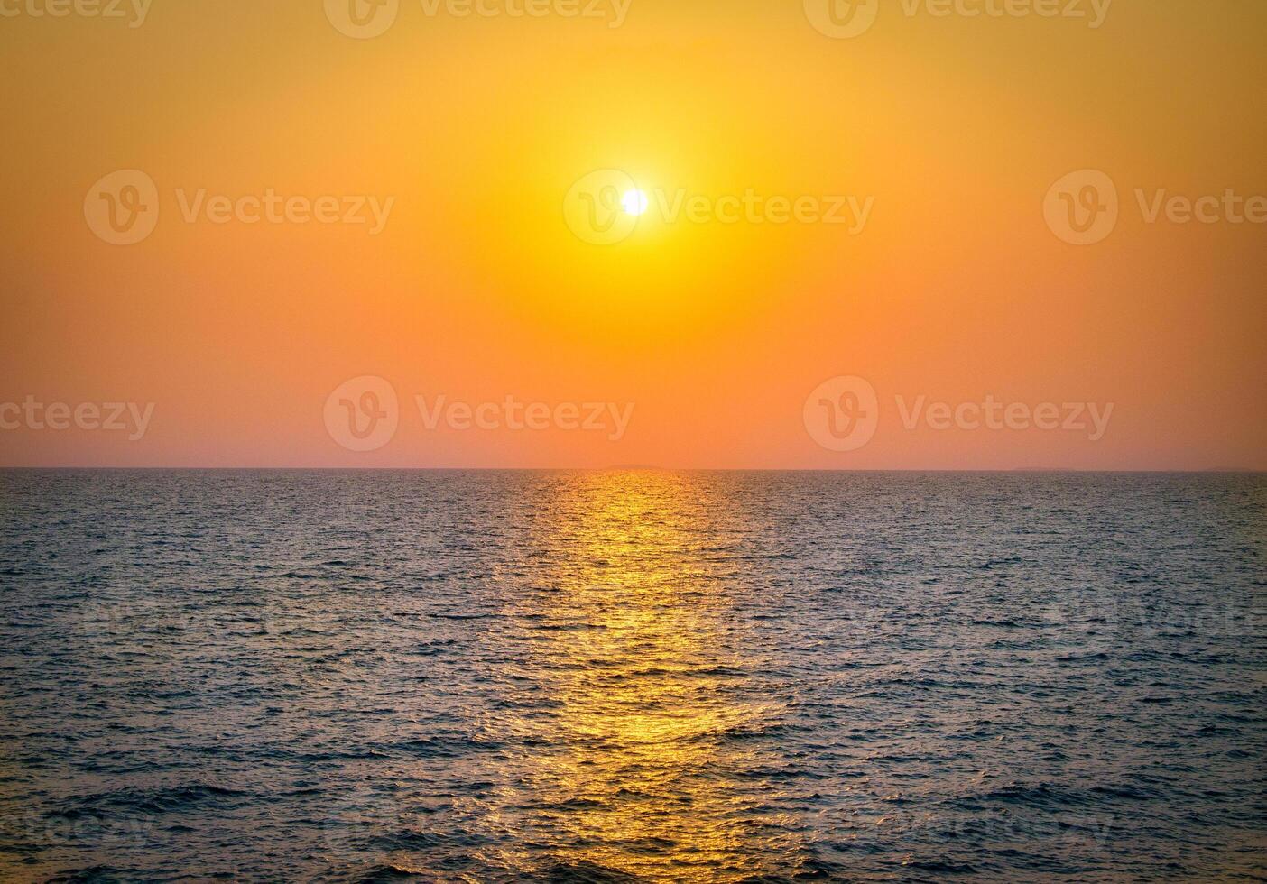 Dramatic sunset over the sea. photo