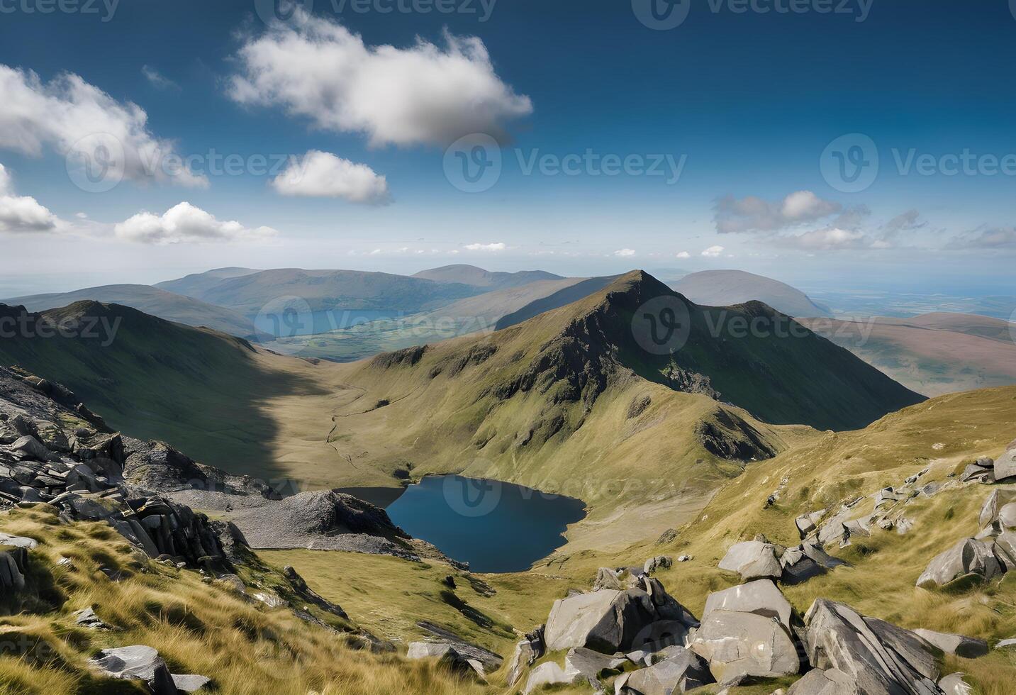 A view of Mount Snowdon in North Wales photo