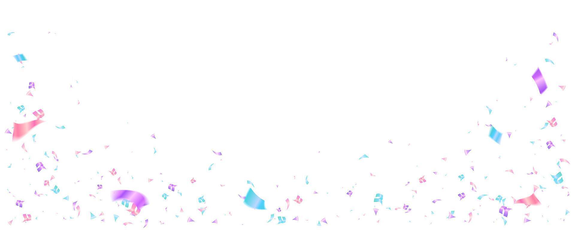 background party holiday, birthday, anniversary and congratulation with pastel color confetti vector