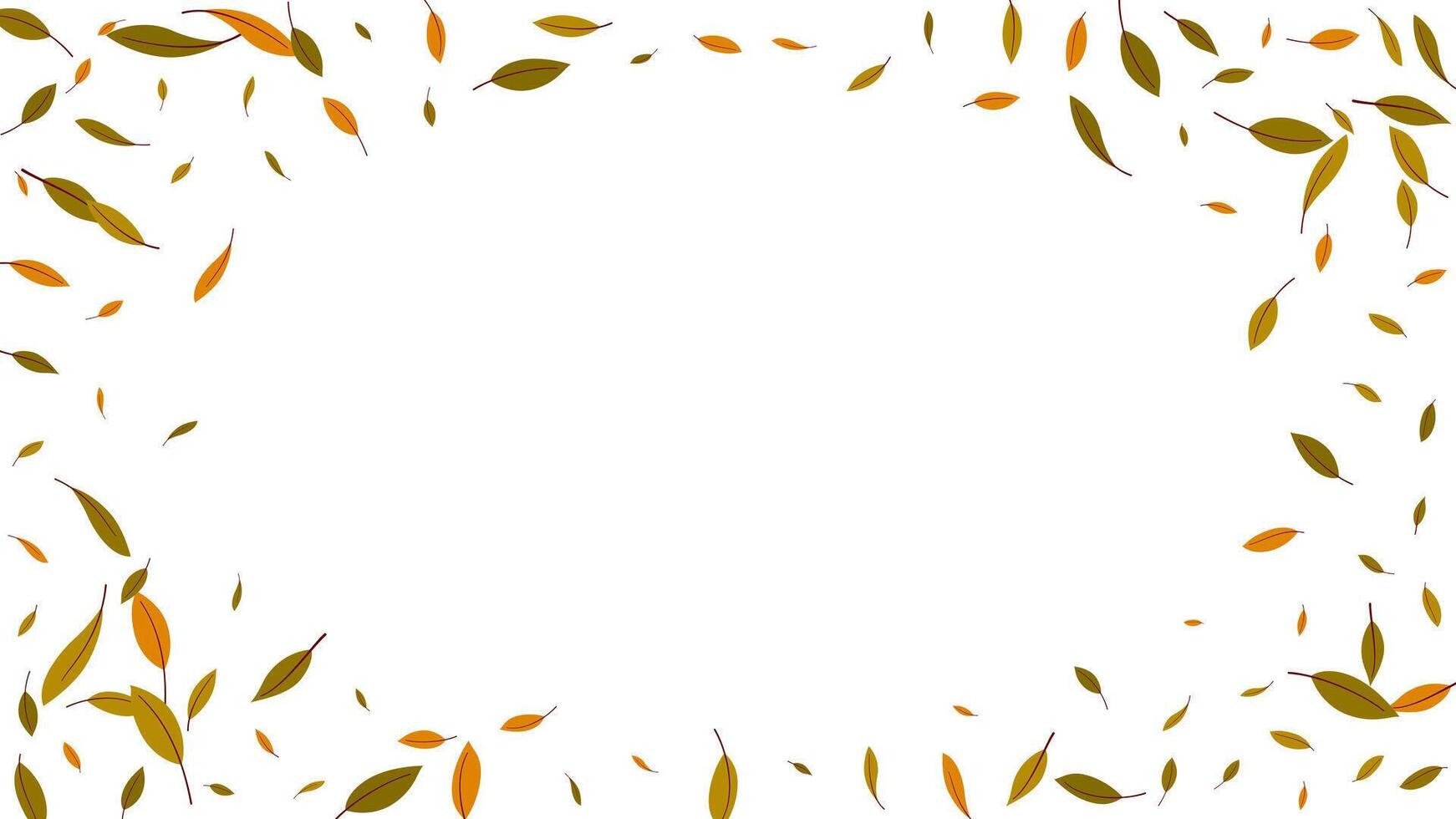 autumn leaves decoration background template design natural season orange and brown color vector