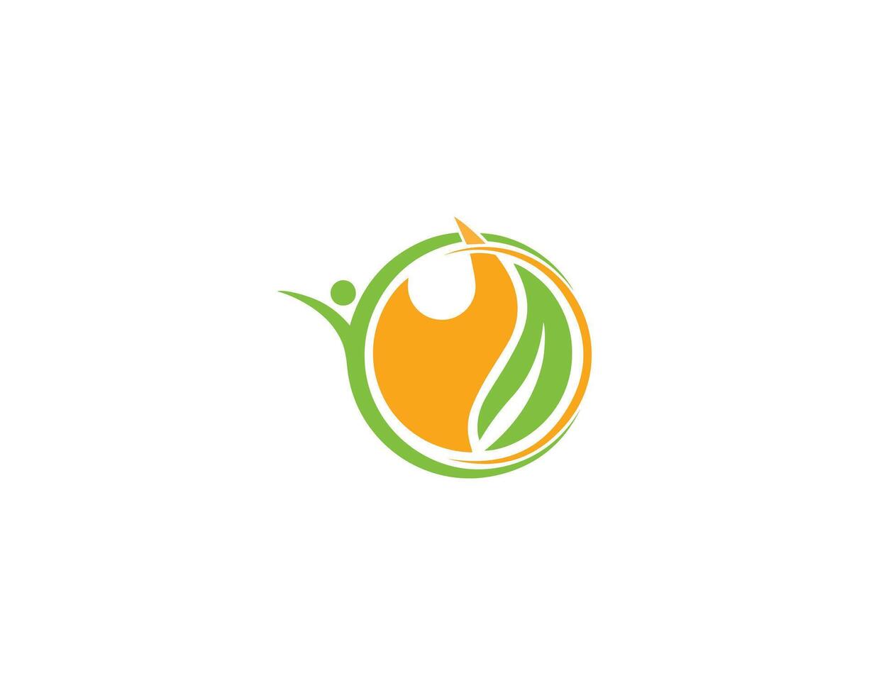 Wellness logo design concept icon template. vector