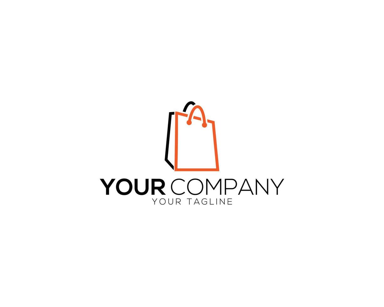 Shopping logo design icon concept. vector