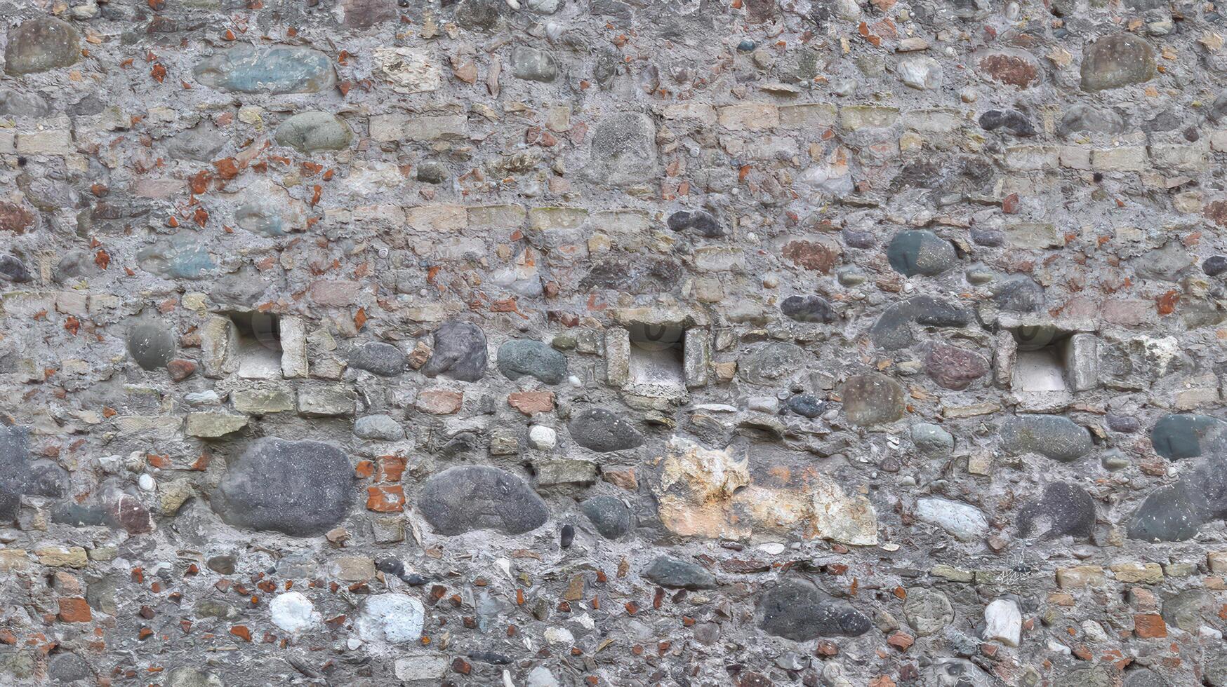 Stone wall texture block rustic stone old background texture photo