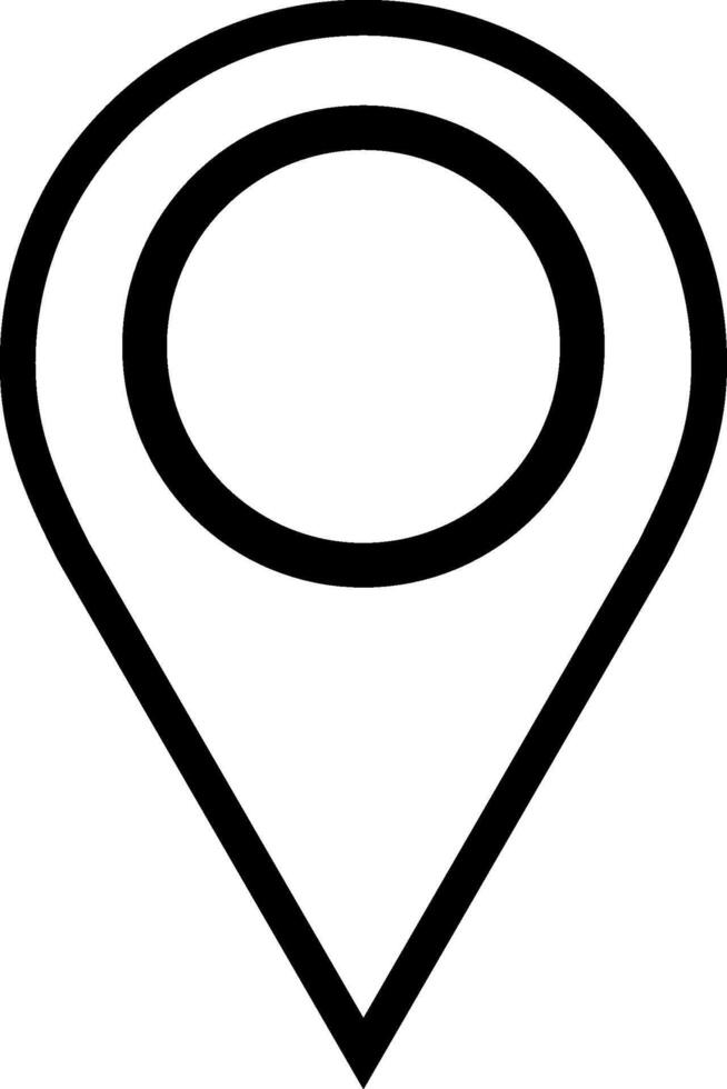 Point location position pin maps contact address gps icon logo isolated on white background. Illustration vector