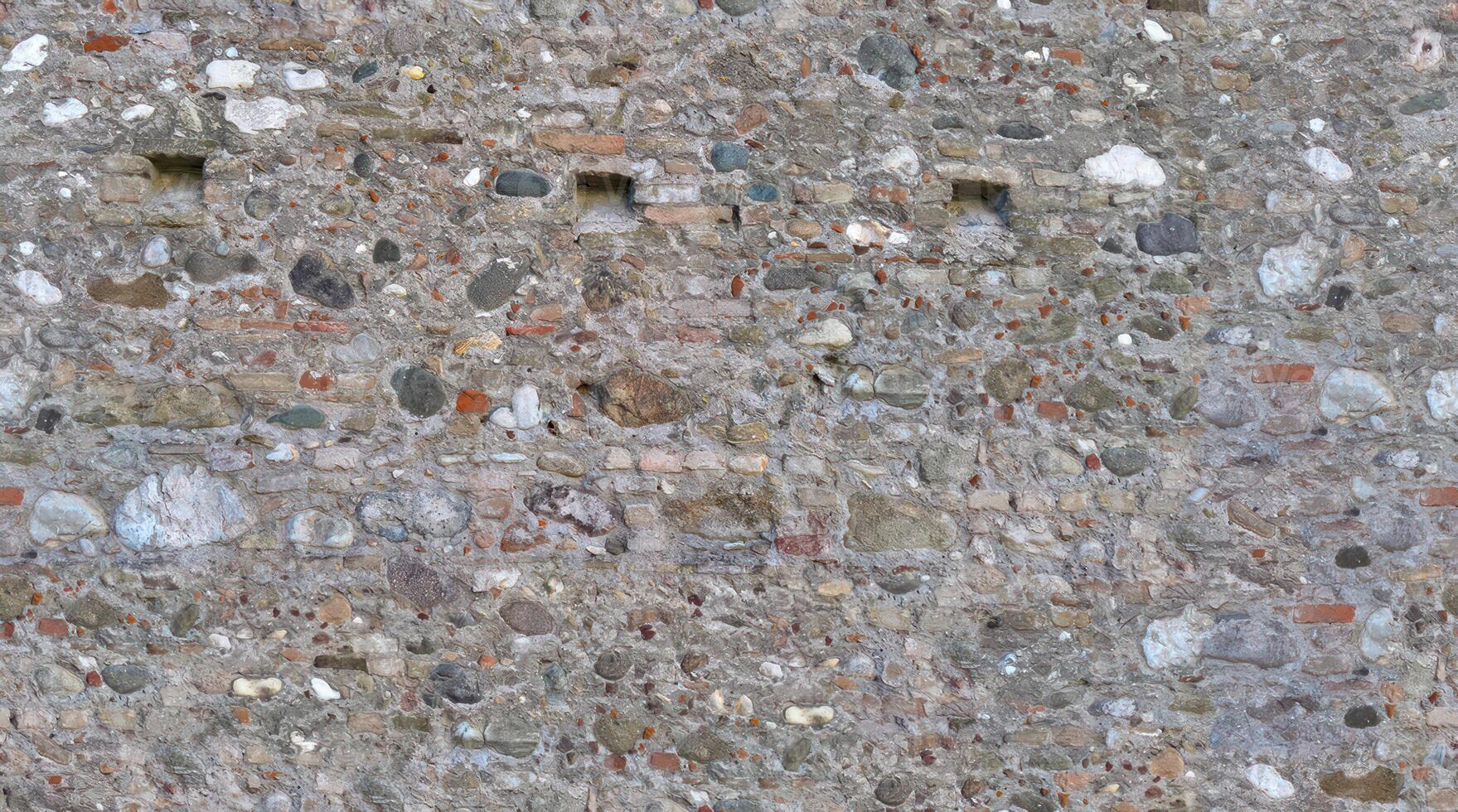 Stone wall texture block rustic stone old background texture photo
