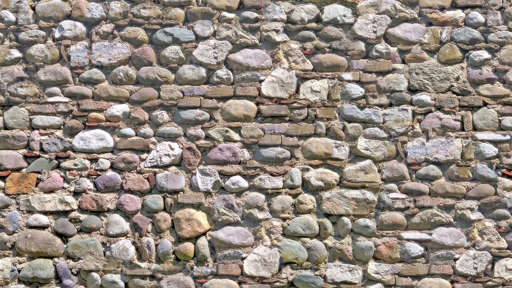 Stone wall texture block rustic stone old background texture photo
