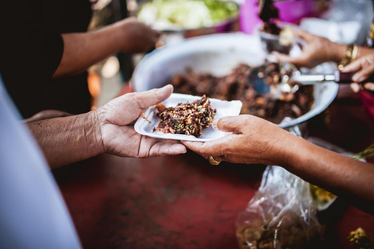 Excellent food of the poor Concept of the living of the poor photo