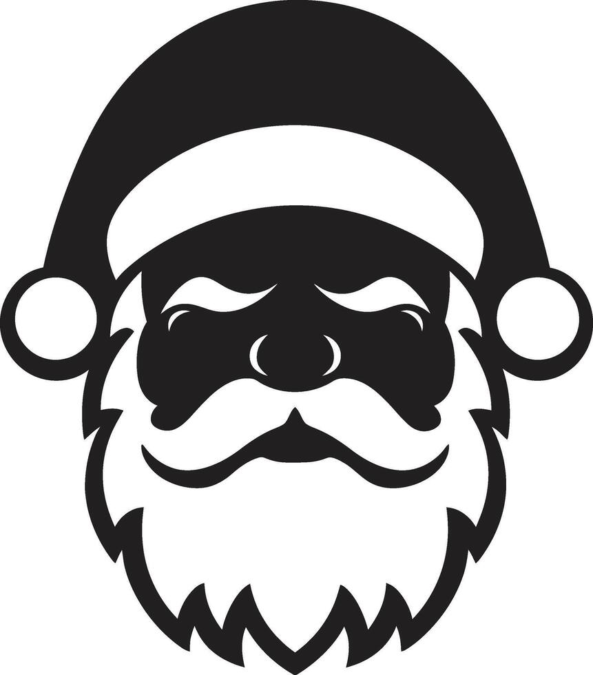 Chill Kris Kringle Black Cool Santa Arctic Spirit Santa Cool Black Santa vector