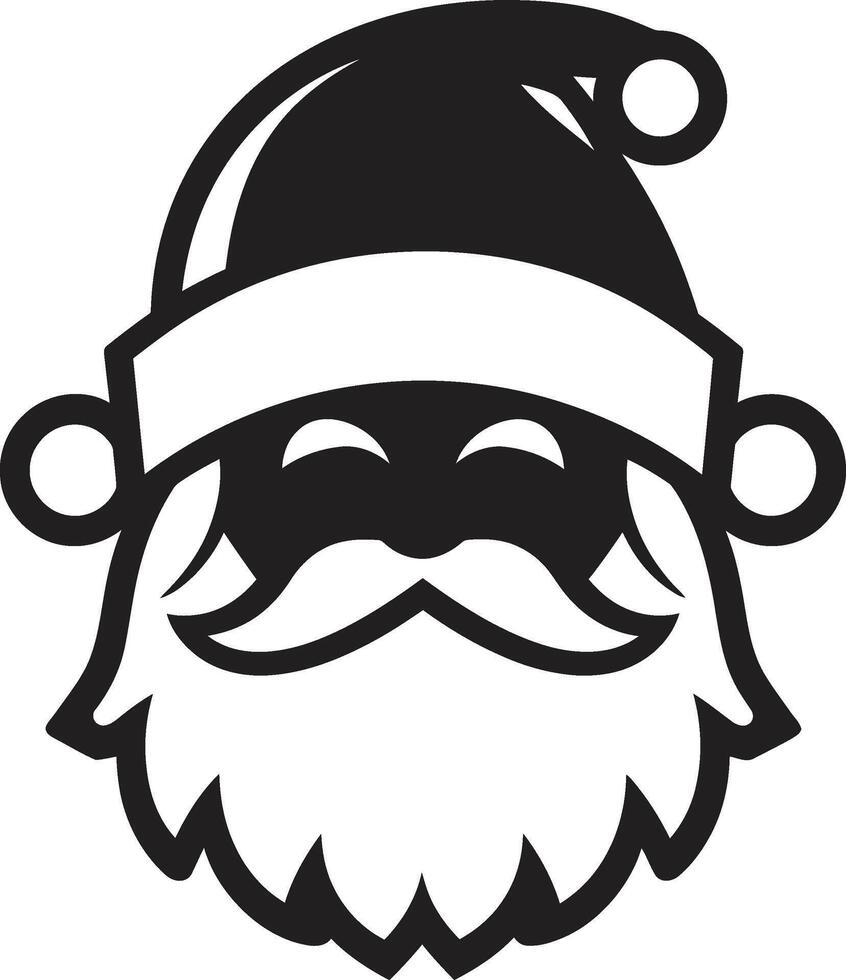 Chill Kris Kringle Cool Black Santa Arctic Spirit Santa Black Cool Santa vector