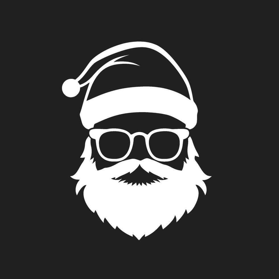 Chill Claus Black of Cool Santa Frosty St. Nick Black of Cool Santa vector