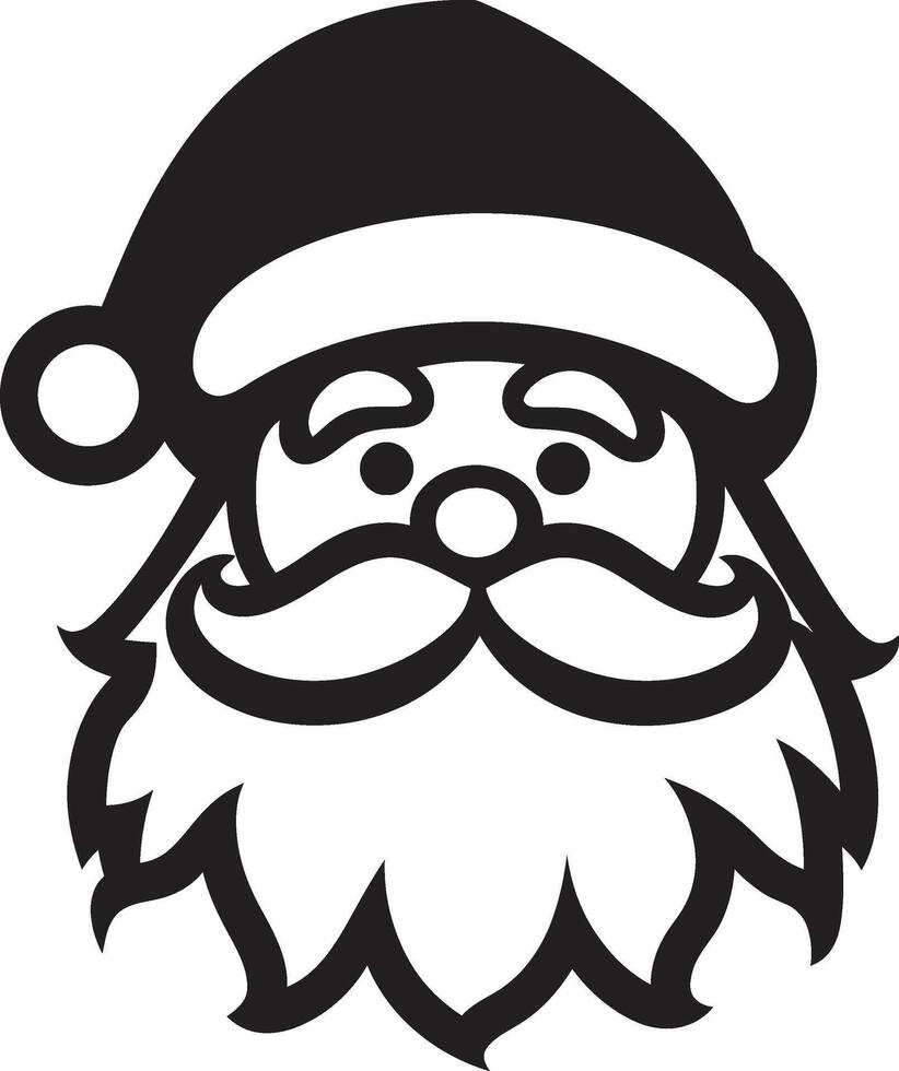 Polar Claus Charm Black of Cool Santa Cool Yule Black of Santa vector