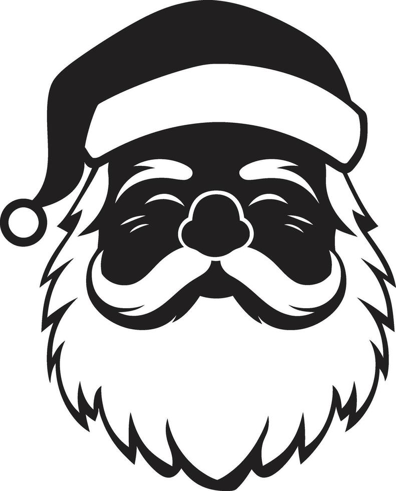 Arctic Spirit Santa Cool Santa Black Slick Santa Style Black Cool Santa vector