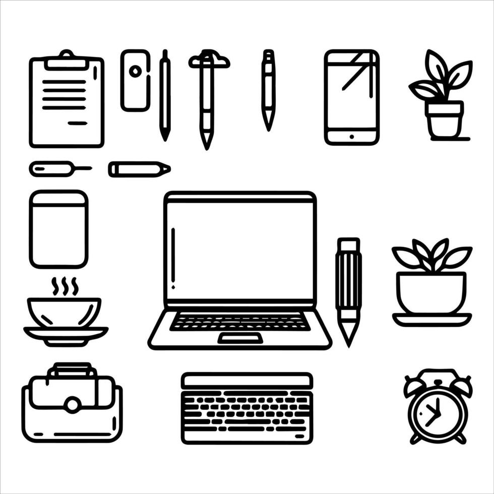 Business icon set vector