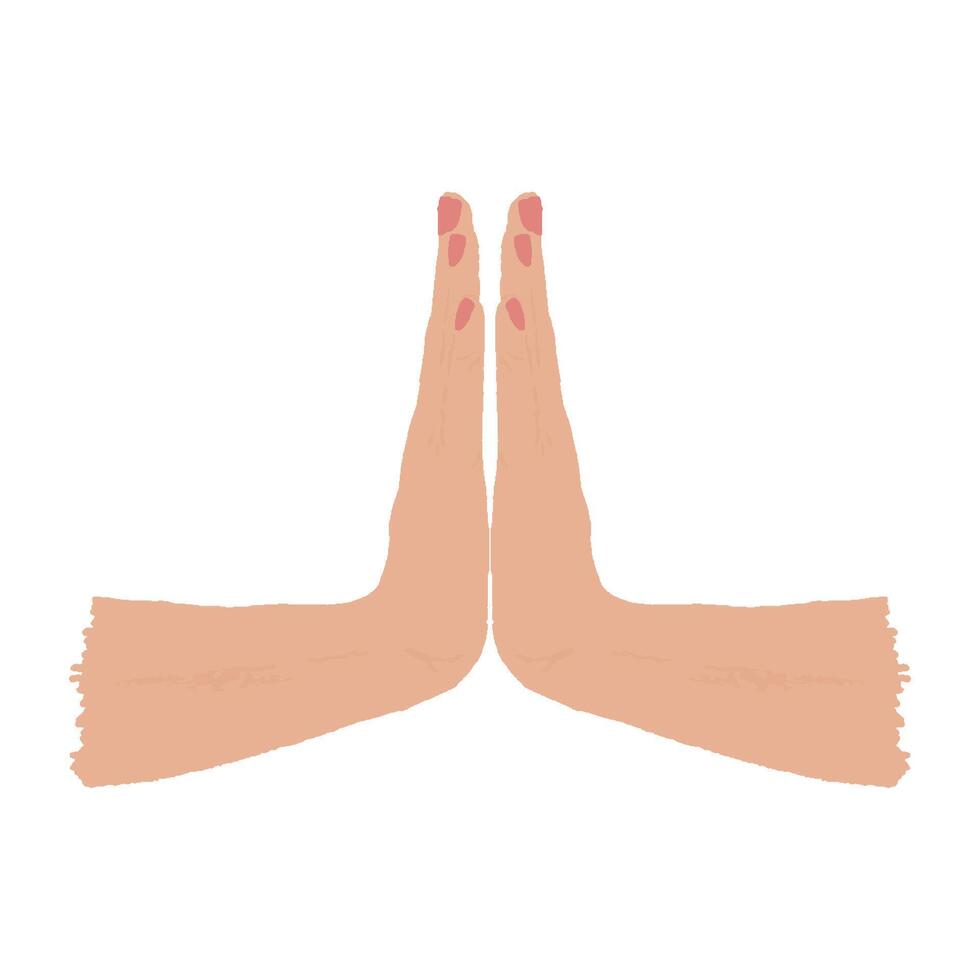 namaste hands illustration vector