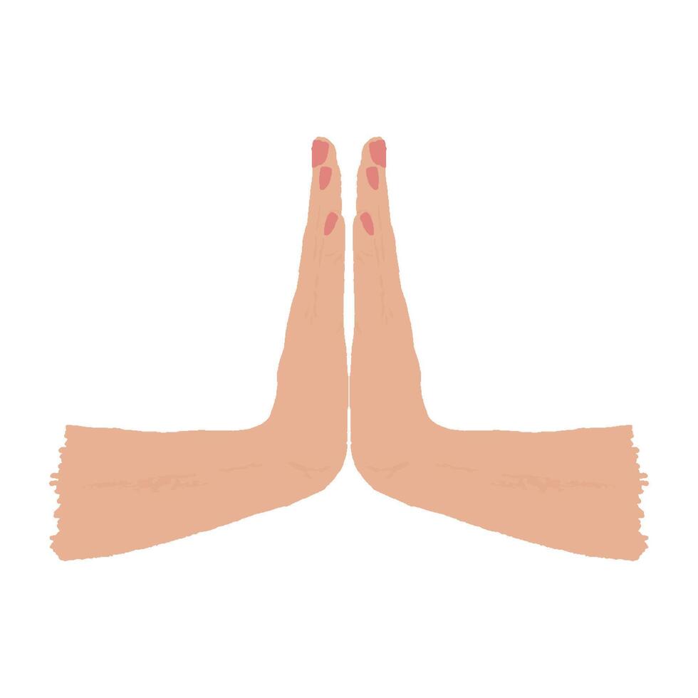 namaste hands illustration vector