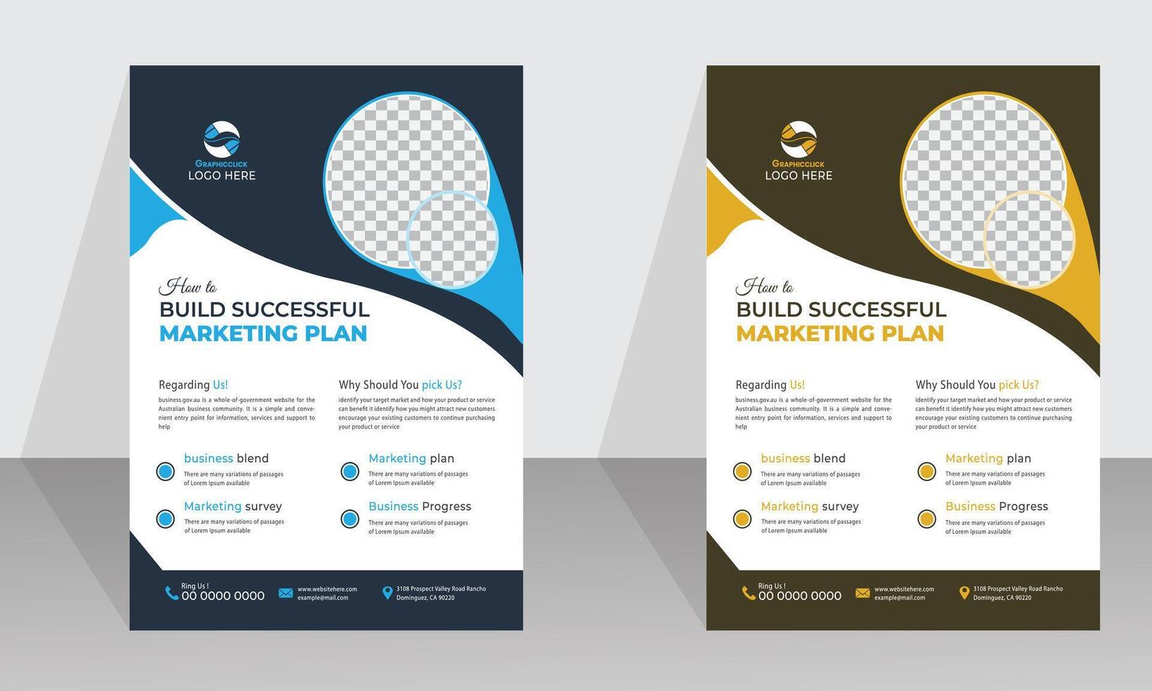 Simple and creative marketing flyer design vector