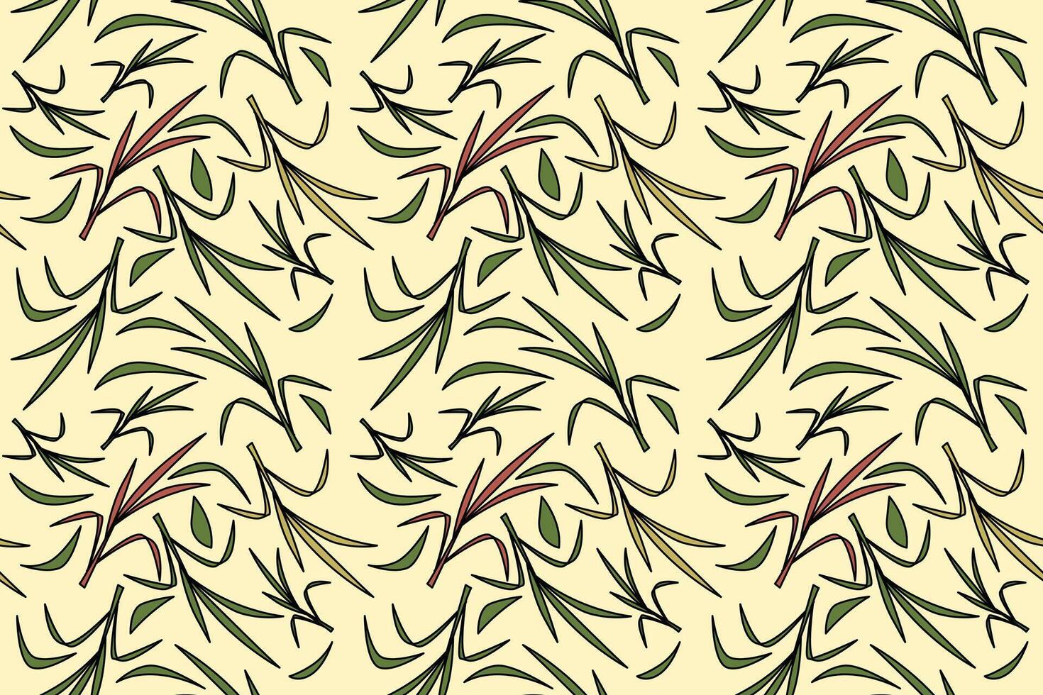 botanical seamless pattern with grass vector