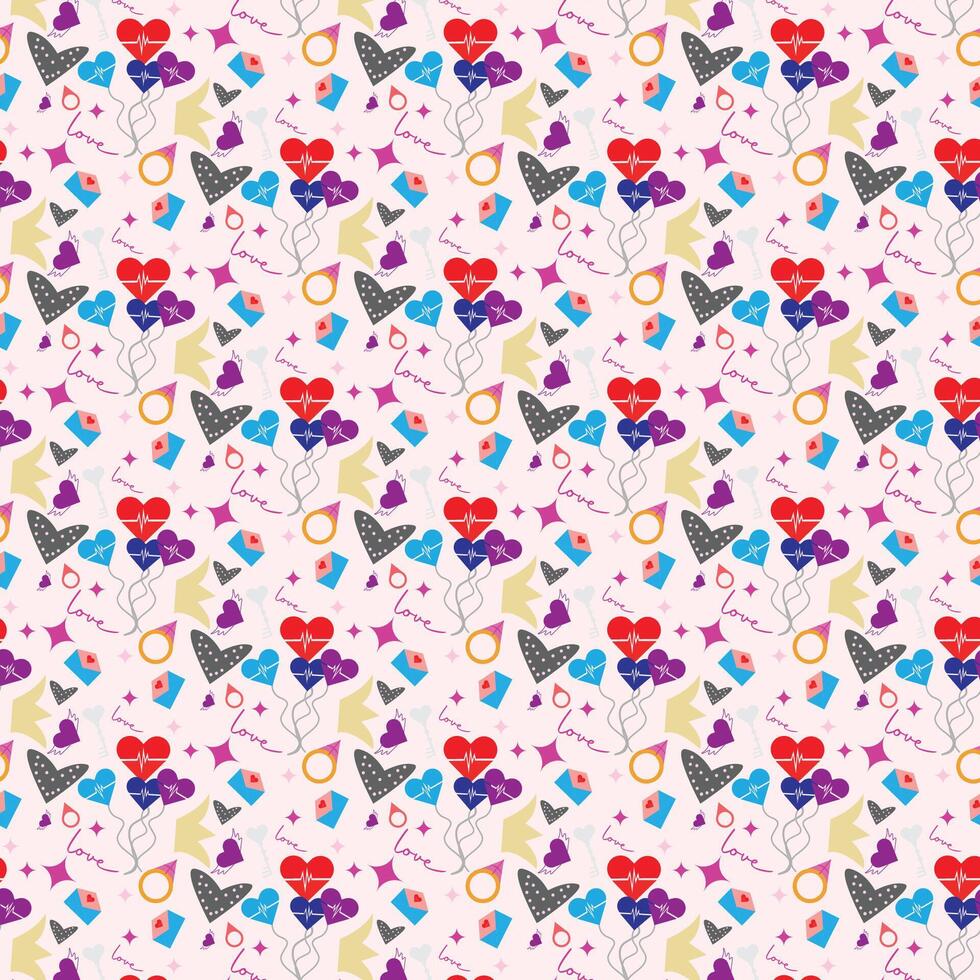 Valentines day pattern collection vector