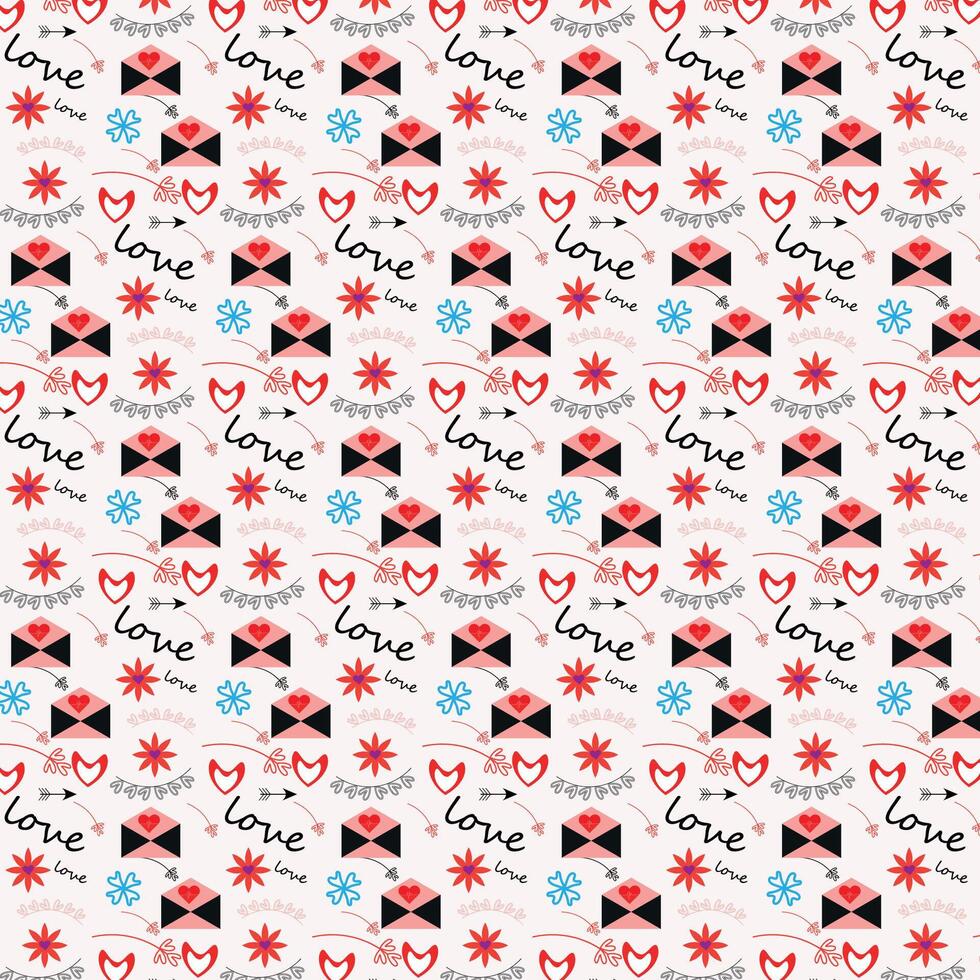 Lovely valentine pattern vector