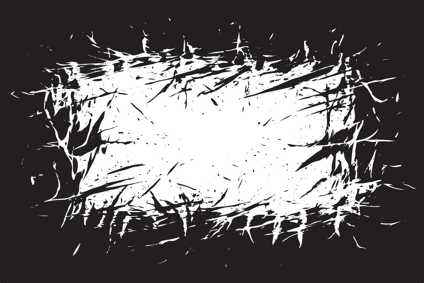 black grunge gritty scratched texture on pure white canvas background texture vector