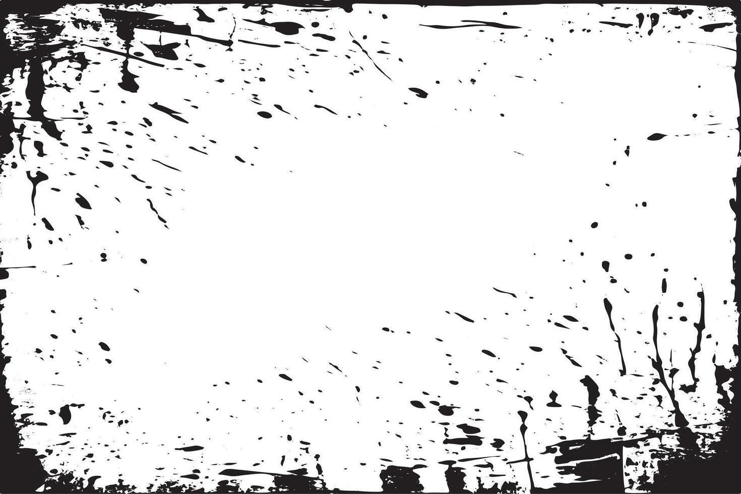 black gritty grunge on white canvas overlay monochrome background texture vector