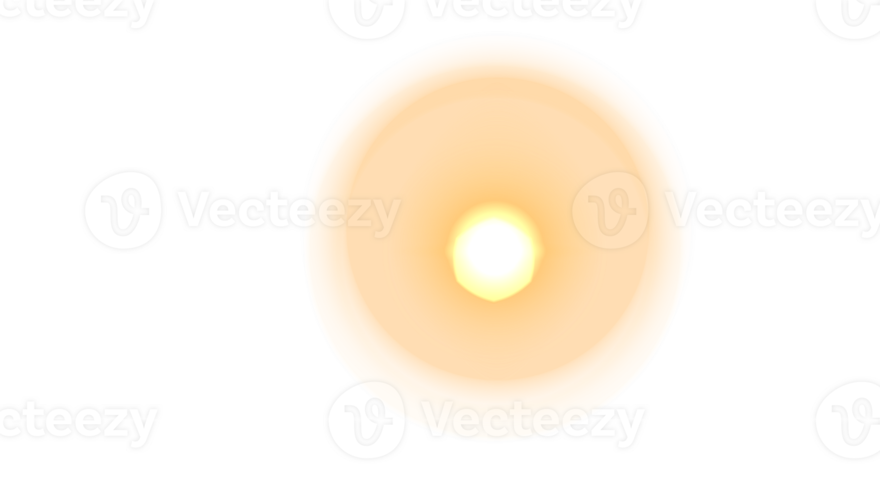 a glowing orange light on a transparent background png