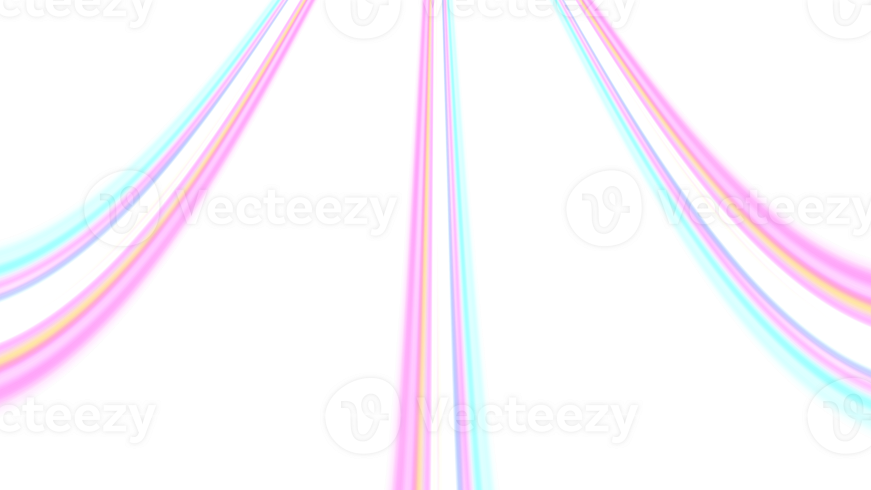 une arc en ciel coloré courant de lumière sur une transparent Contexte png