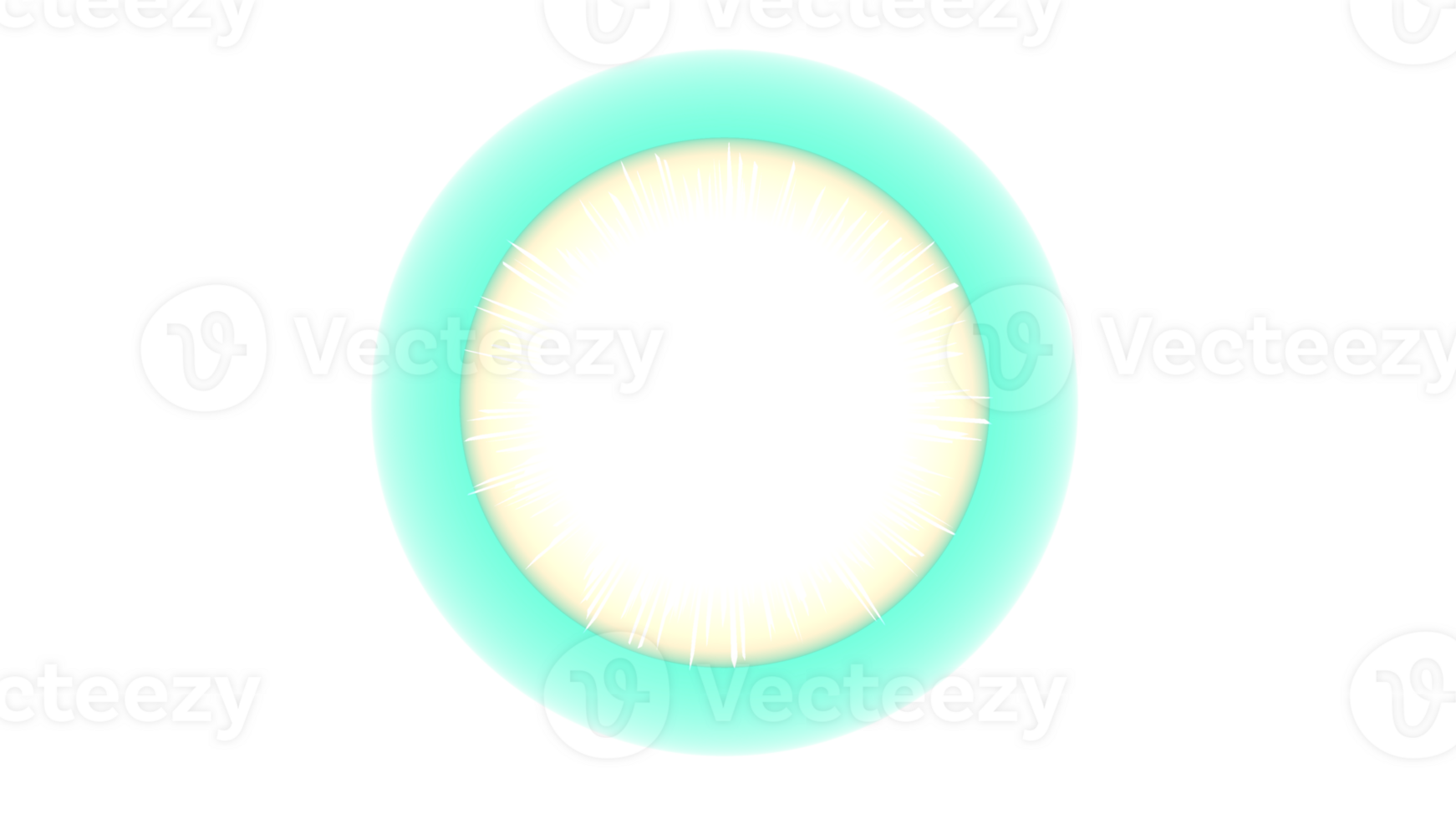 a green circle with a white light in the center png